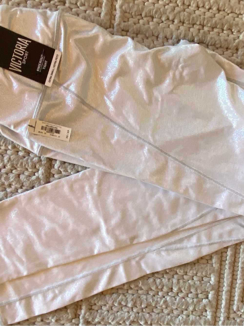 Victoria's Secret Shimmery White silver Leggings